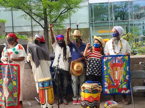 Miembros de la Alianza Nacioal TPS, en huelga de hambre en Washington DC