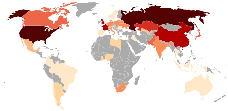 countries with nuclear weapons