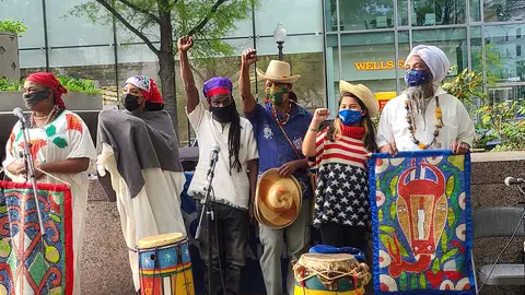 Miembros de la Alianza Nacioal TPS, en huelga de hambre en Washington DC