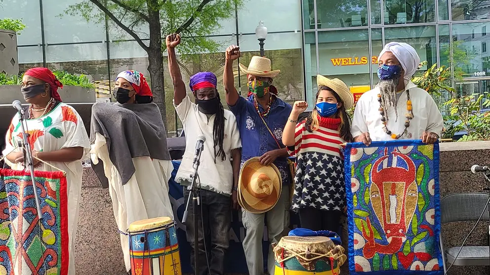 Miembros de la Alianza Nacioal TPS, en huelga de hambre en Washington DC