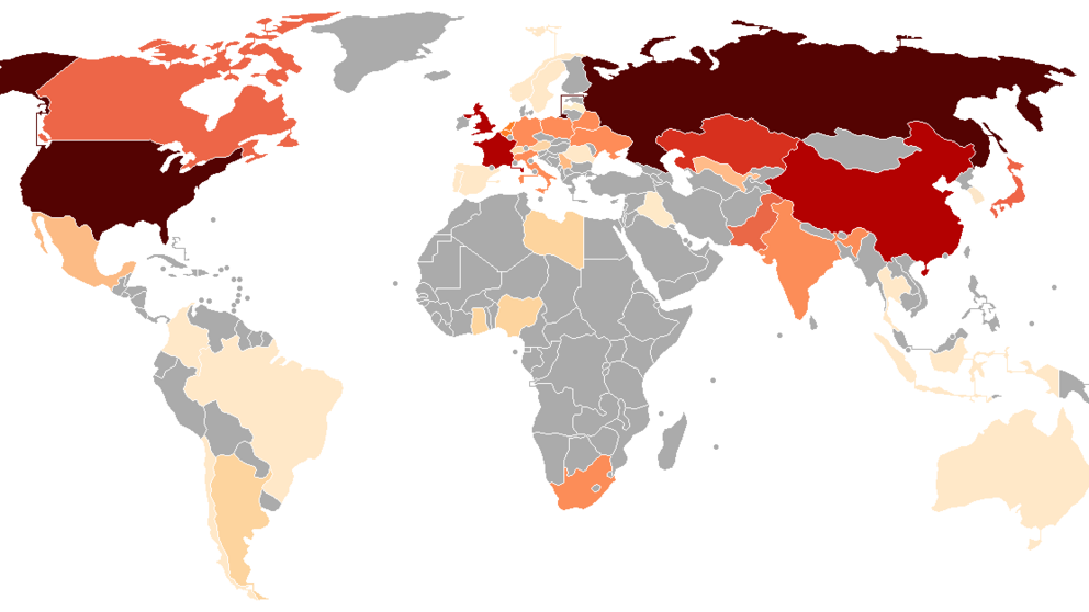 countries with nuclear weapons